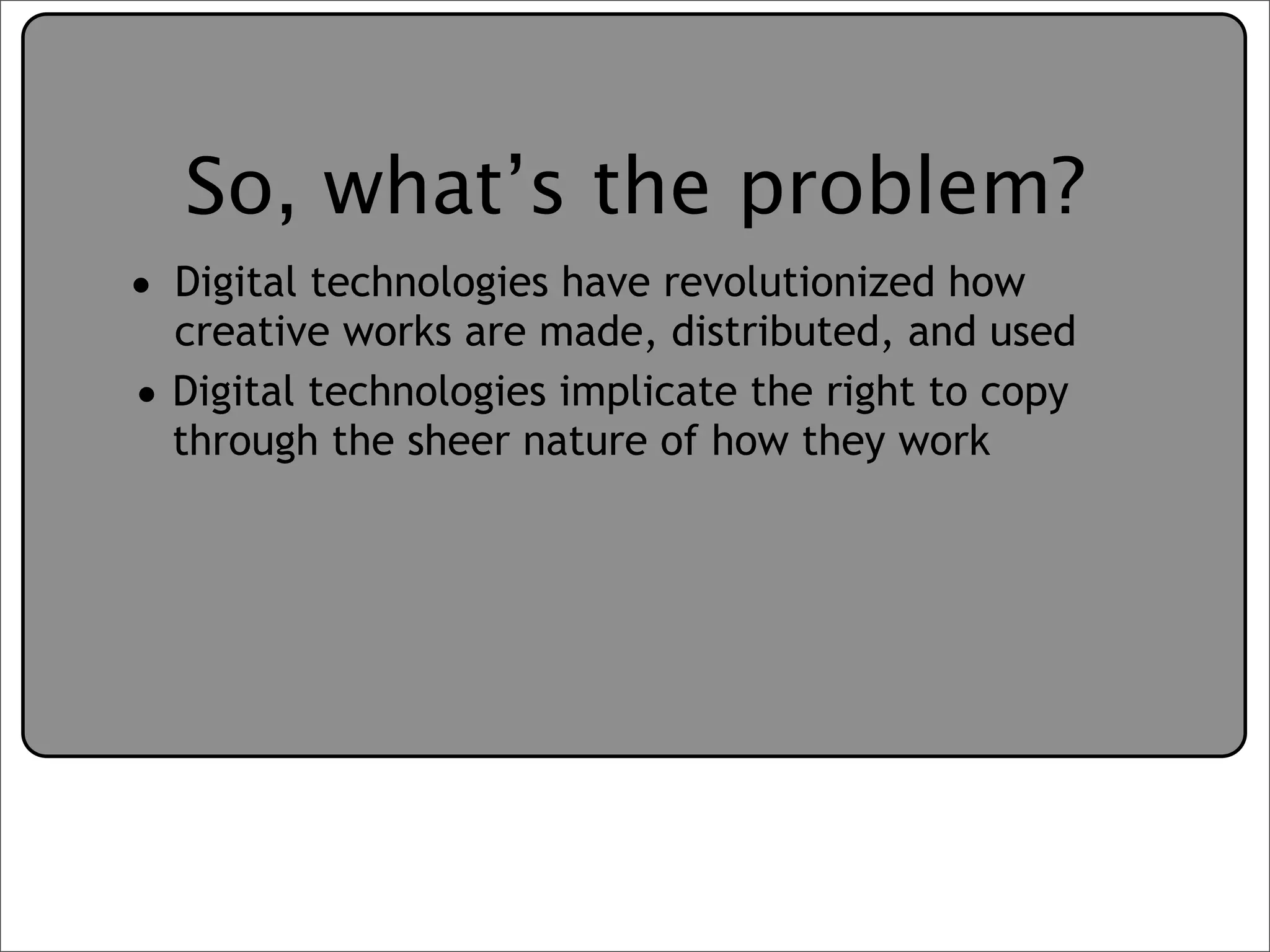 Creative Commons Presentation for the July 11, 2007 Yahoo! Creative Talk (PDF format)