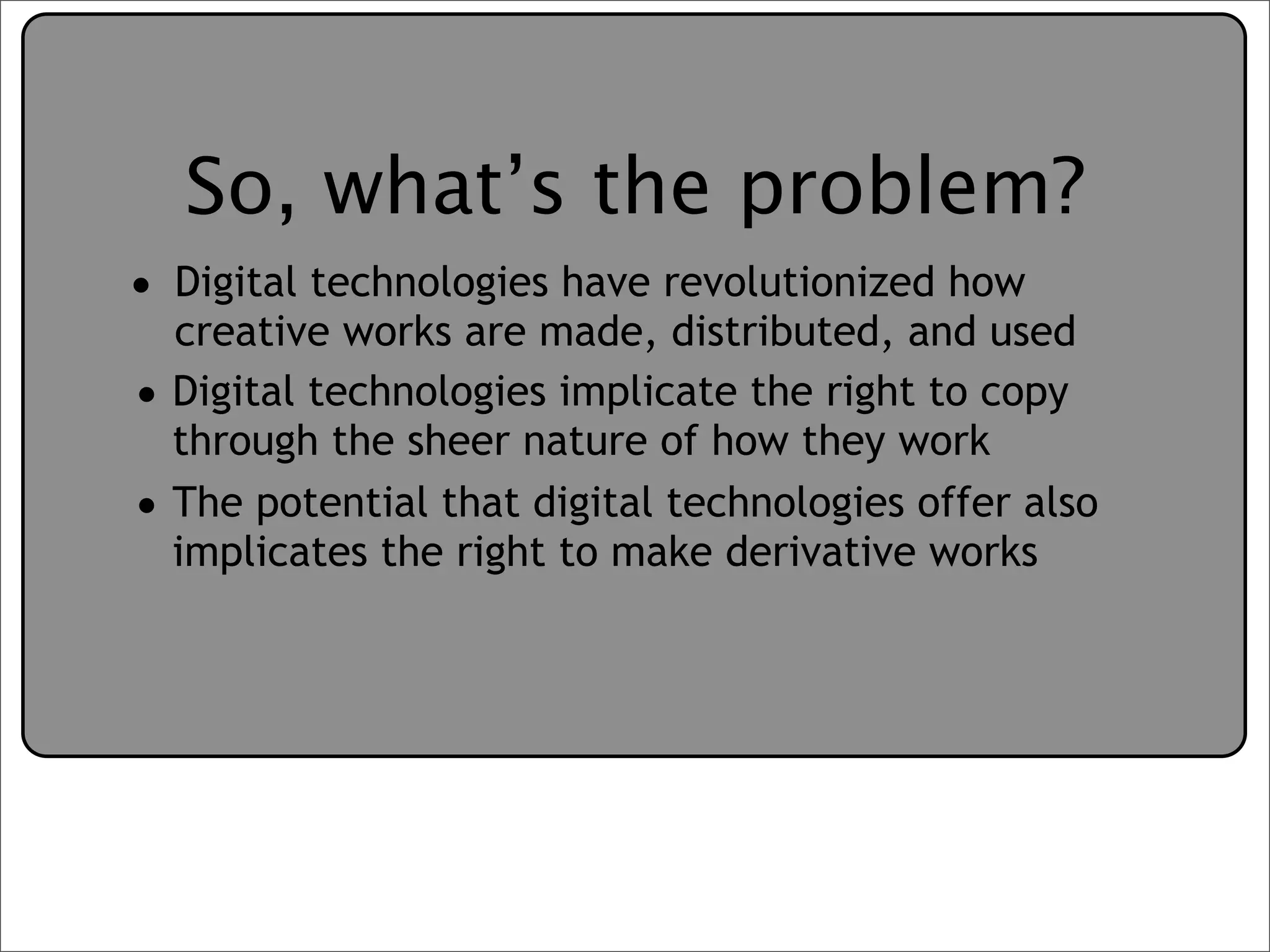 Creative Commons Presentation for the July 11, 2007 Yahoo! Creative Talk (PDF format)