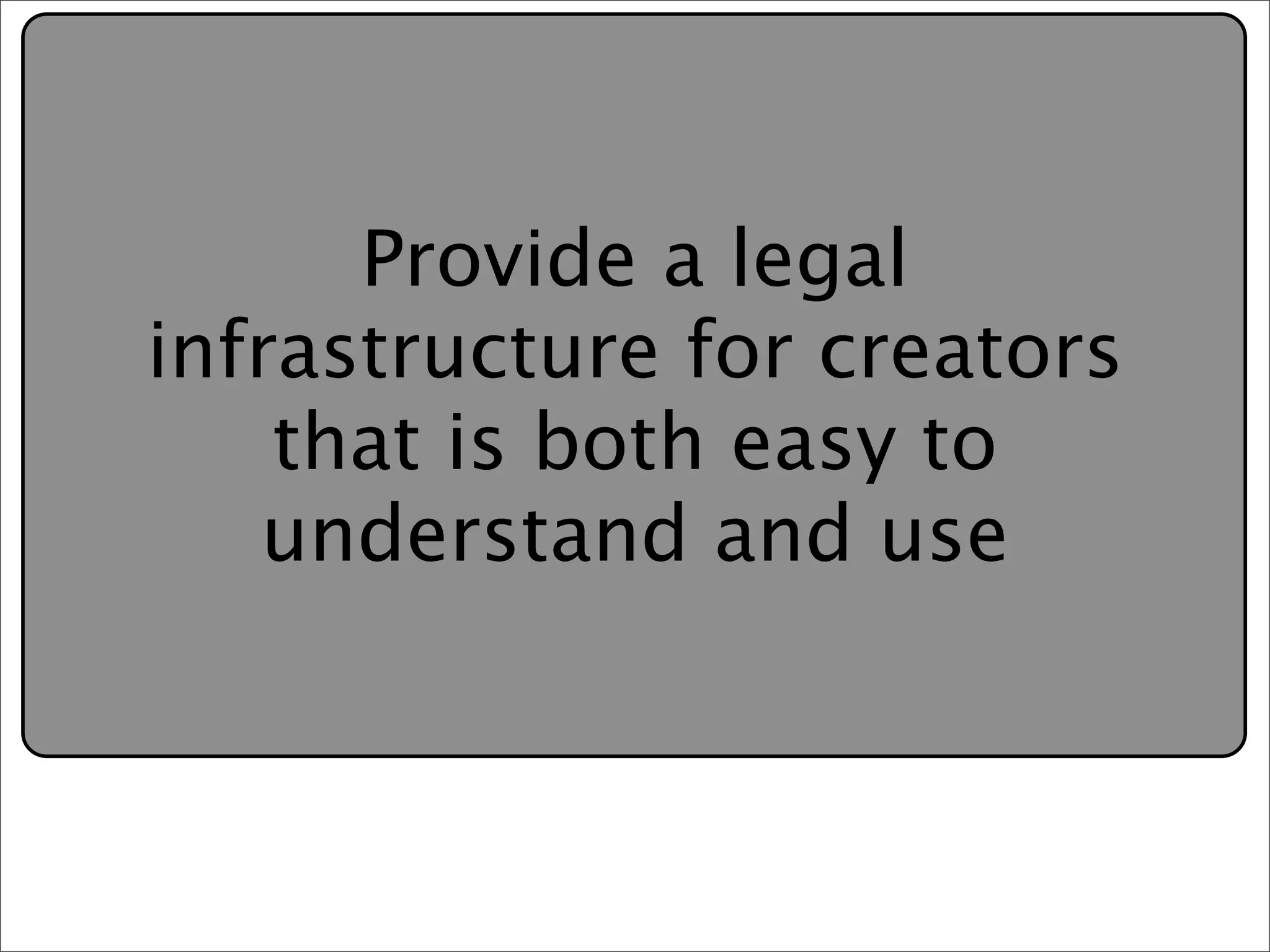 Creative Commons Presentation for the July 11, 2007 Yahoo! Creative Talk (PDF format)