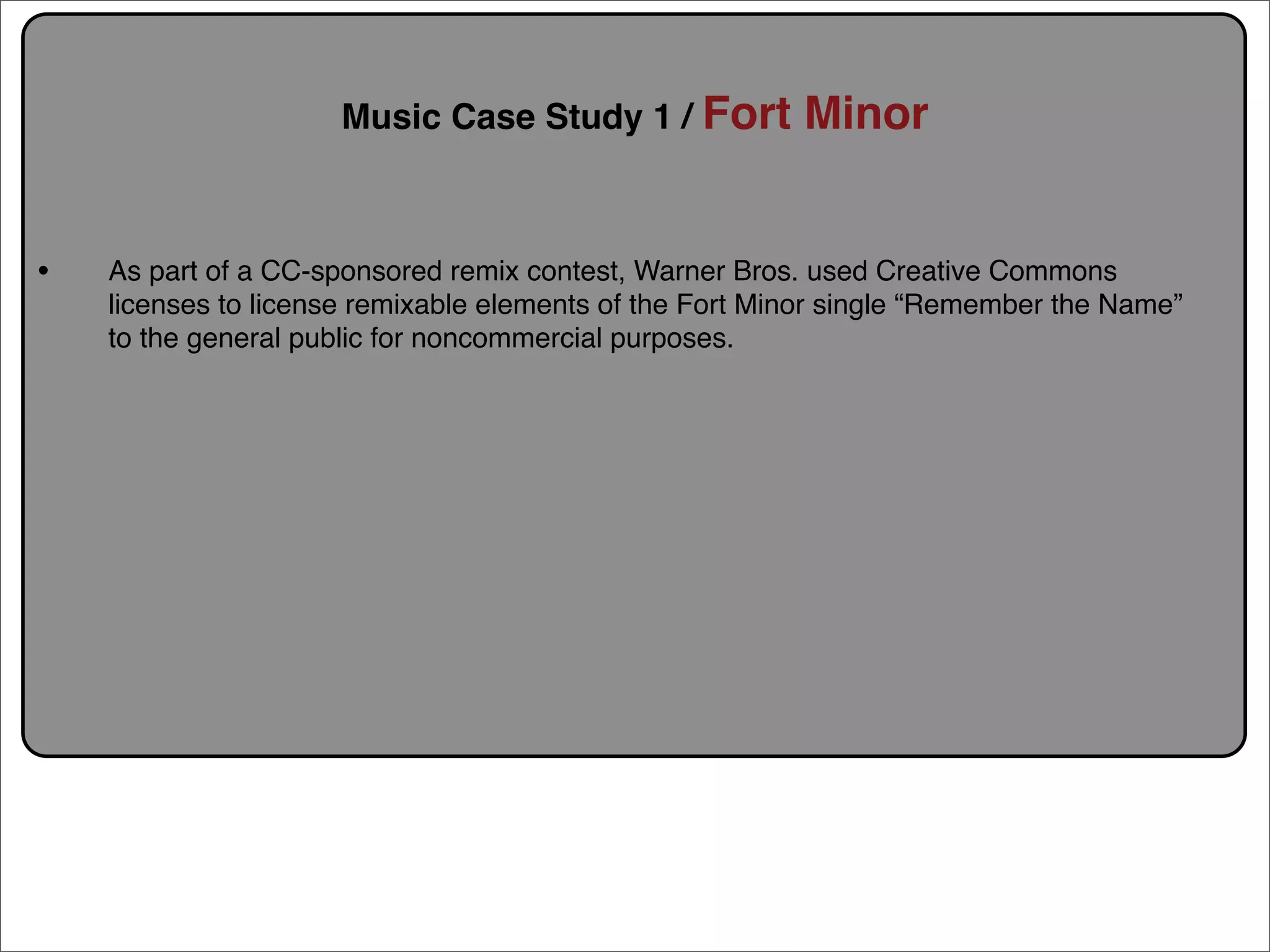 Creative Commons Presentation for the July 11, 2007 Yahoo! Creative Talk (PDF format)