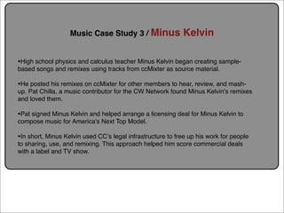 Creative Commons Presentation for the July 11, 2007 Yahoo! Creative Talk (PDF format)