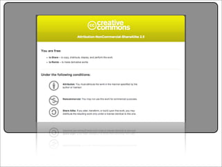 Creative Commons Presentation for the July 11, 2007 Yahoo! Creative Talk (PDF format)