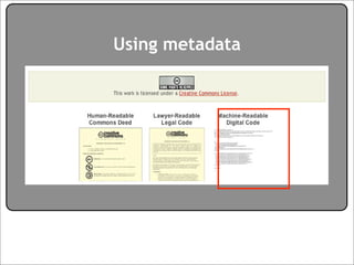 Creative Commons Presentation for the July 11, 2007 Yahoo! Creative Talk (PDF format)