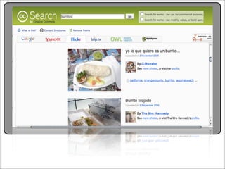 Creative Commons Presentation for the July 11, 2007 Yahoo! Creative Talk (PDF format)