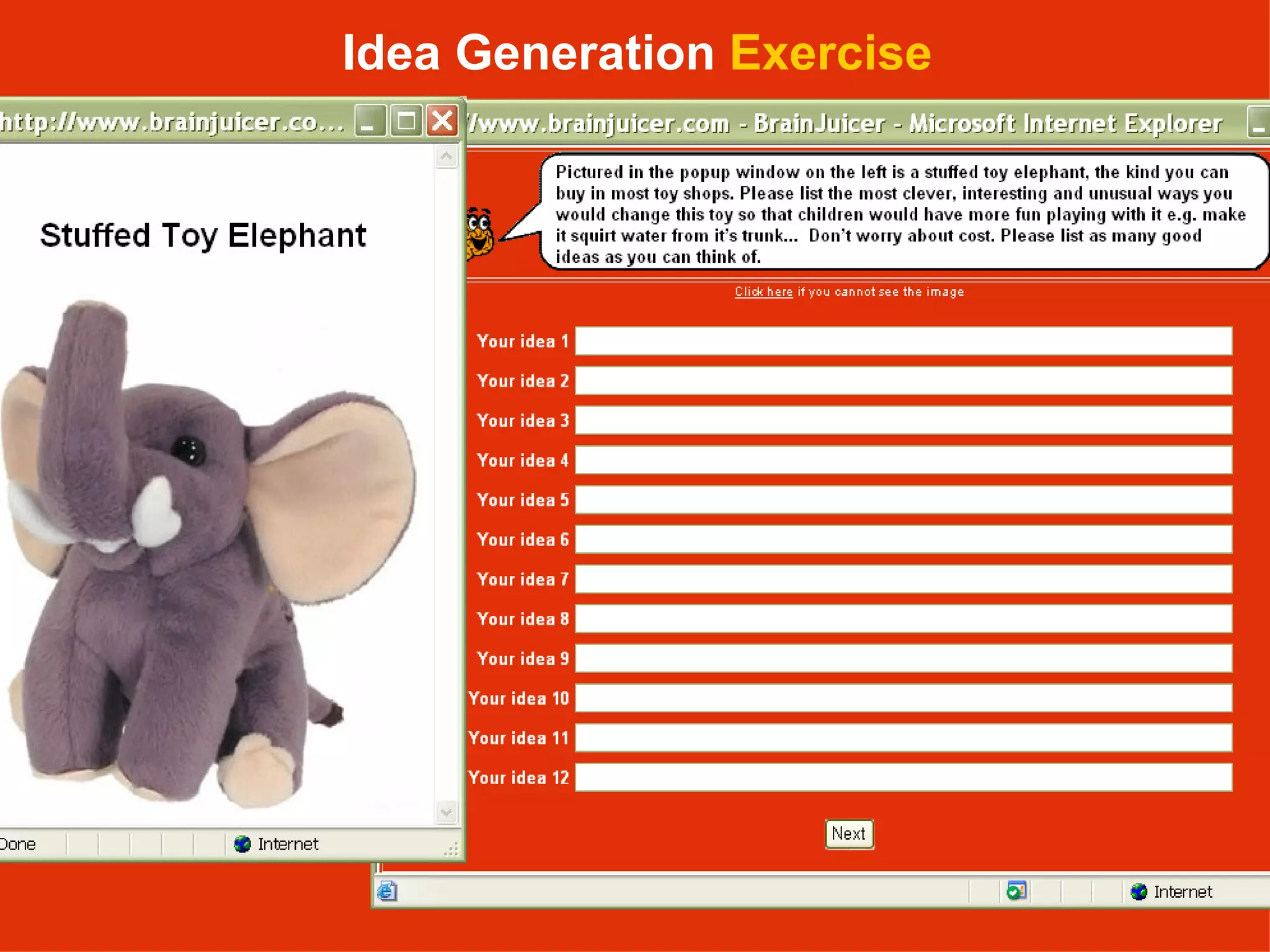 Idea Generation  Exercise 