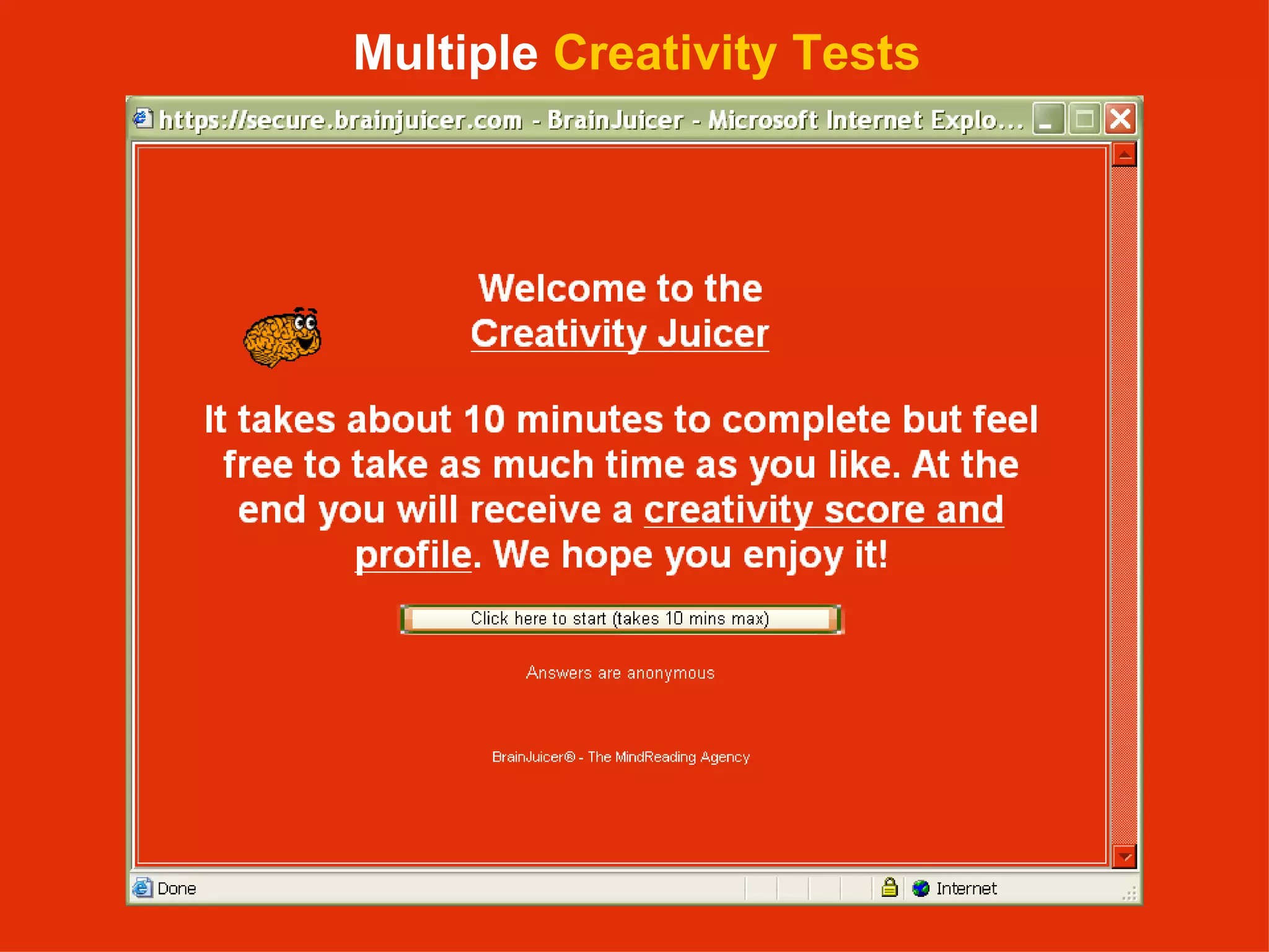 Multiple  Creativity   Tests 