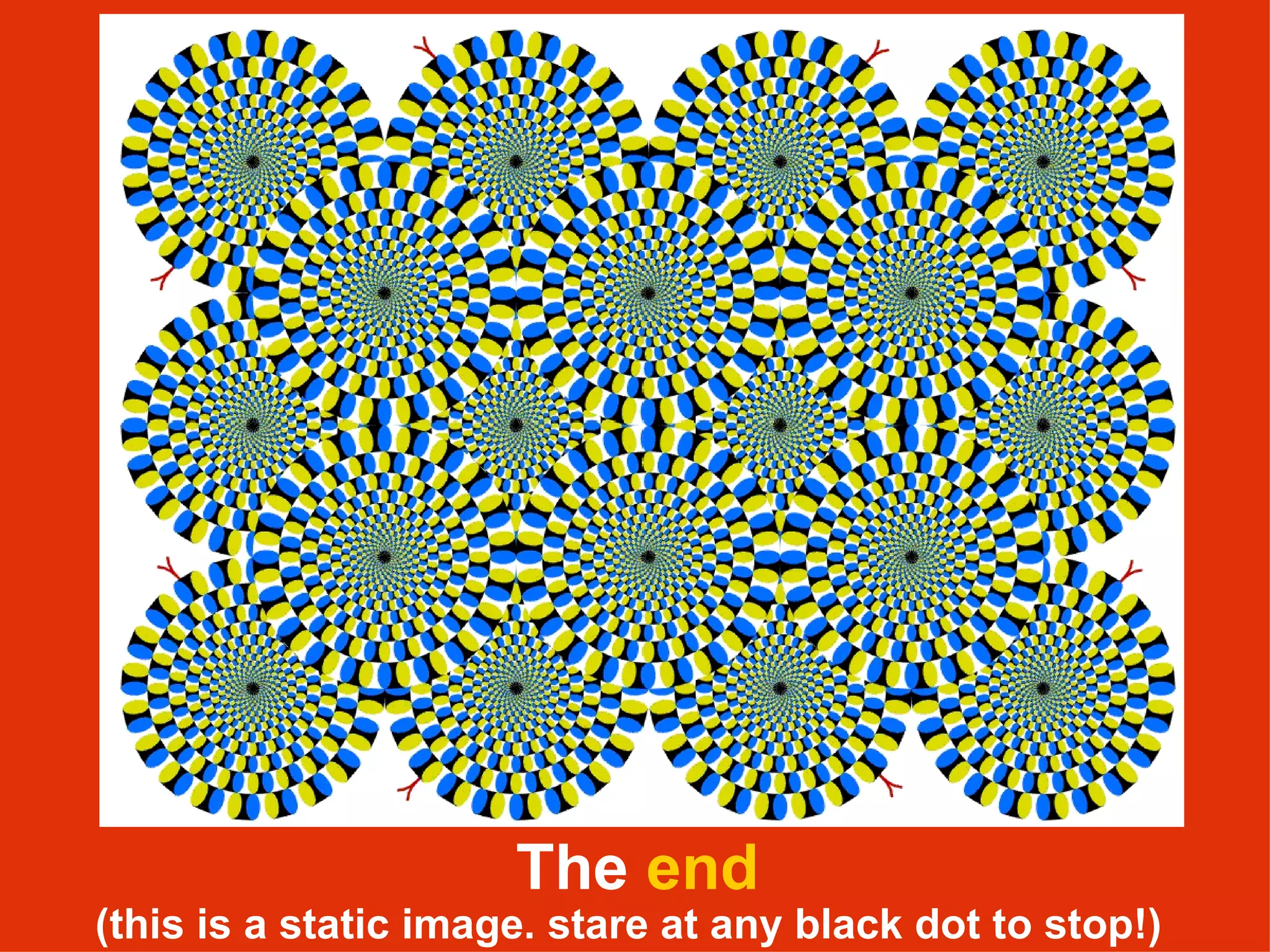 The  end (this is a static image. stare at any black dot to stop!)   