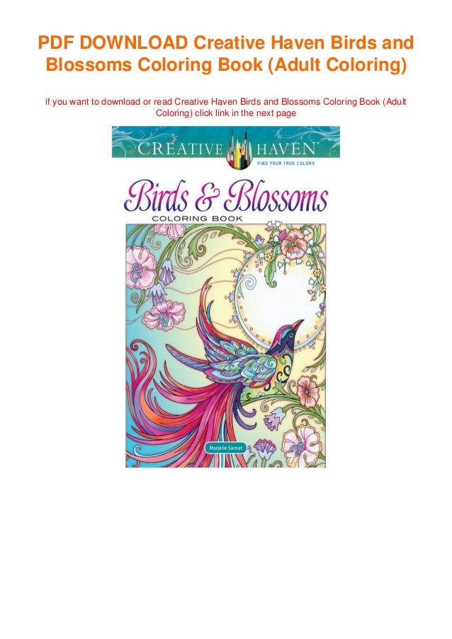 Download Creative Haven Birds And Blossoms Coloring Book Adult Coloring Full
