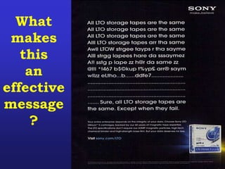 What
makes
this
an
effective
message
?
 