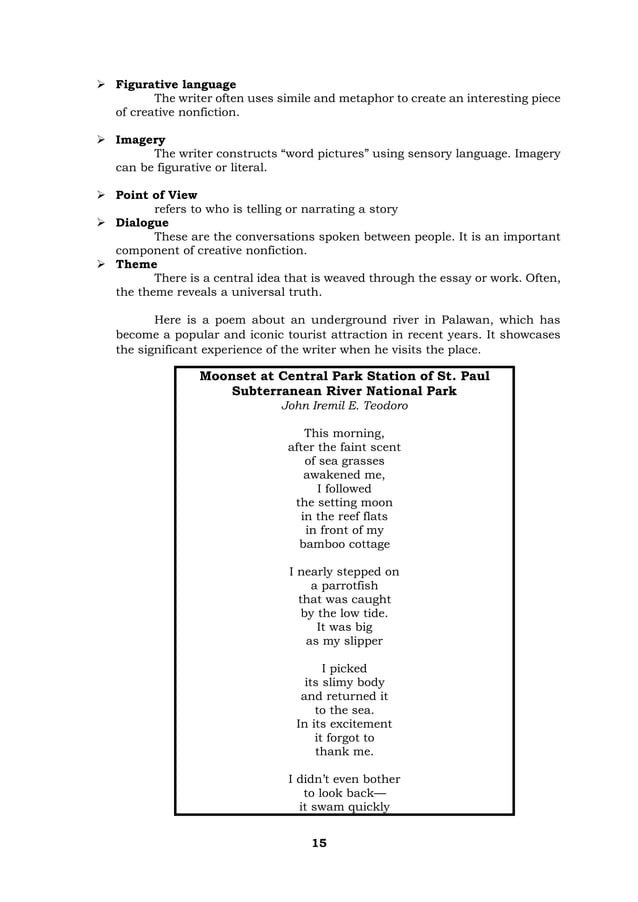 Creative Nonfiction Module 2 pdf Educational Assessment Education Creative nonfiction module 2 pdf educational assessment education