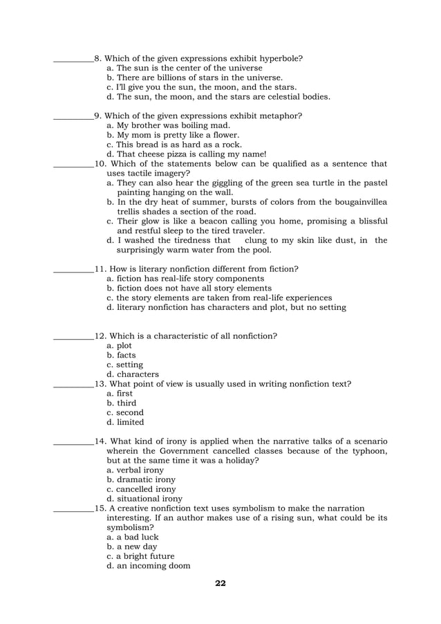 Creative Nonfiction Module 2 pdf Educational Assessment Education Creative nonfiction module 2 pdf educational assessment education