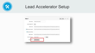 Lead Accelerator Setup
 