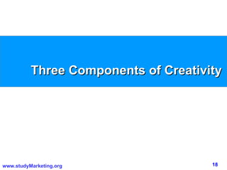 Three Components of Creativity 