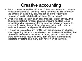 Creative accounting ,[object Object],[object Object],[object Object]