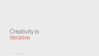 9 A License for Creative Advocacy
Creativity is
iterative
 