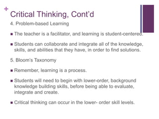 Creative and critical thinking | PPTX