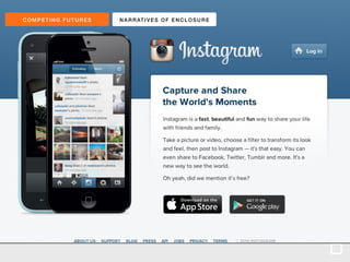 COMPET ING FUTURES NARRAT IVES OF ENCLOSURE 
 