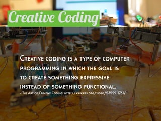 Creative coding at Art & Craft school Robotti | PDF