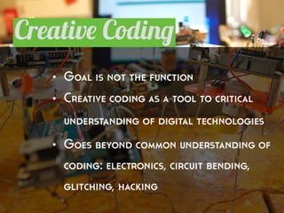 Creative coding at Art & Craft school Robotti | PDF