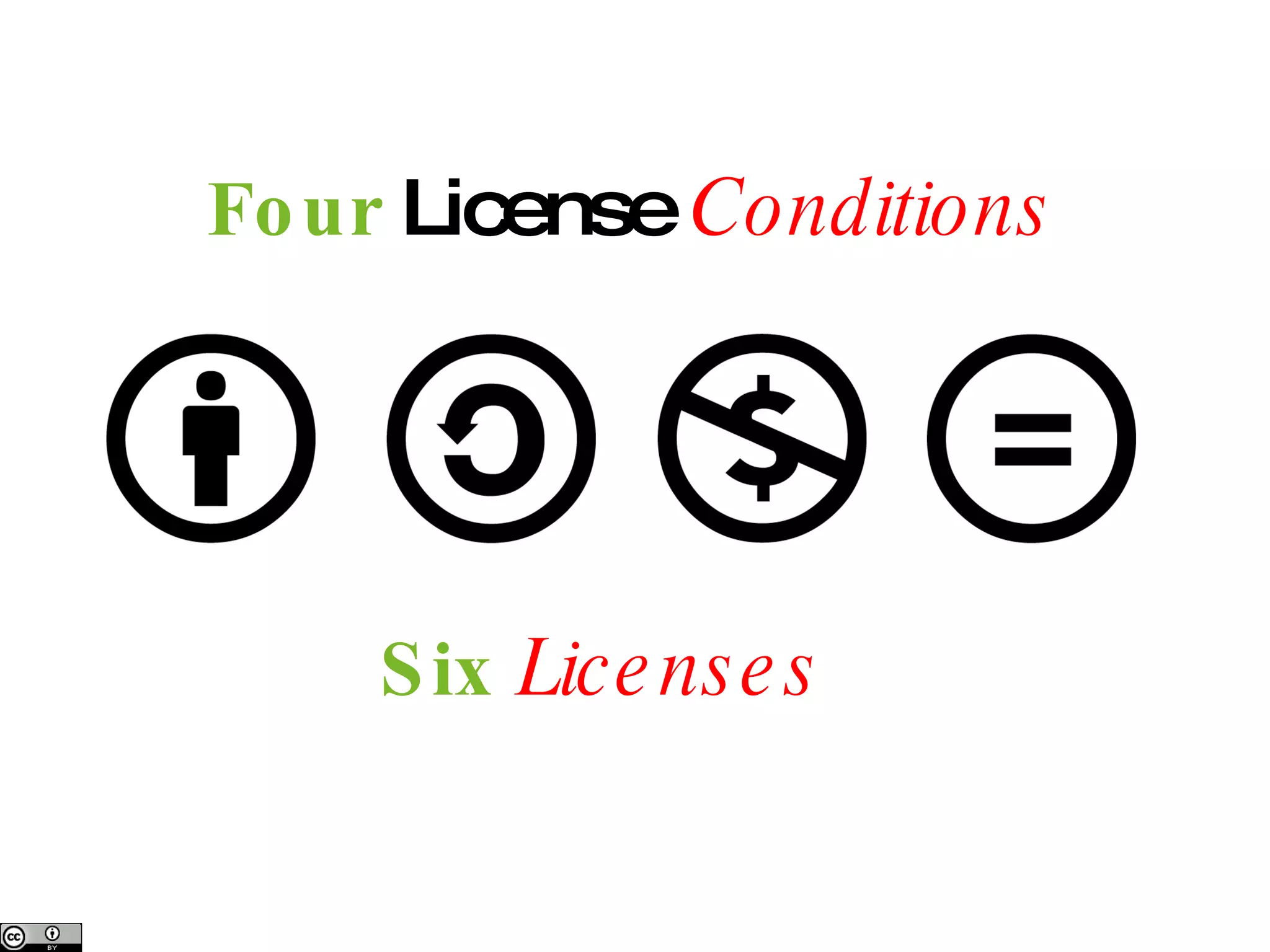 Four   License  Conditions Six   Licenses 