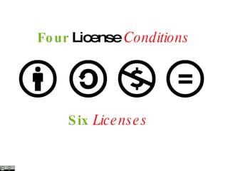 Four   License  Conditions Six   Licenses 