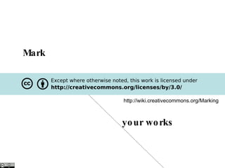 http://wiki.creativecommons.org/Marking Mark  your works 