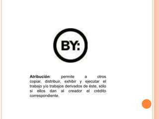 	Sin trabajos derivados: permite a otros copiar, distribuir, exhibir y ejecutar sólo copias literales del trabajo, no trabajos derivados basados en éste.