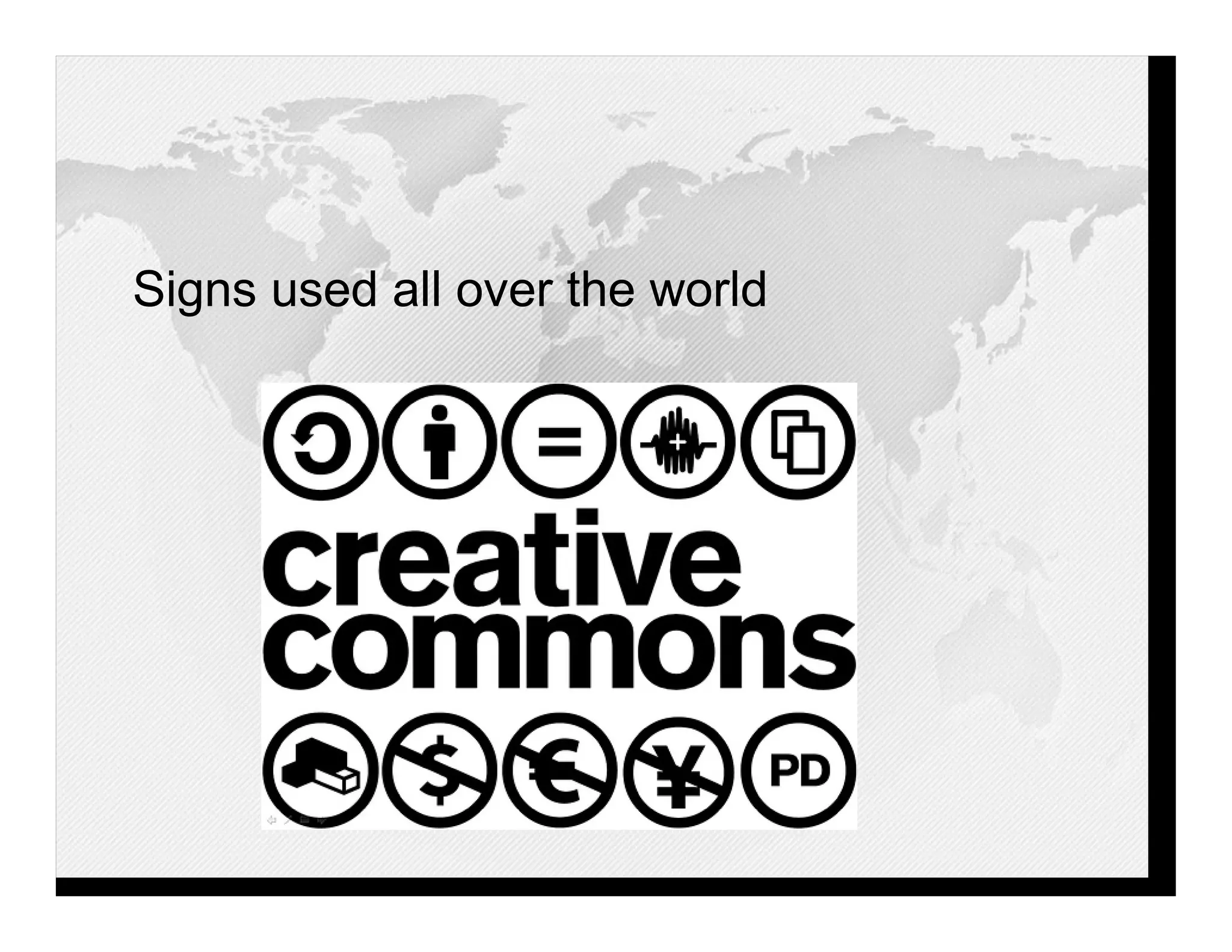 Signs used all over the world
 