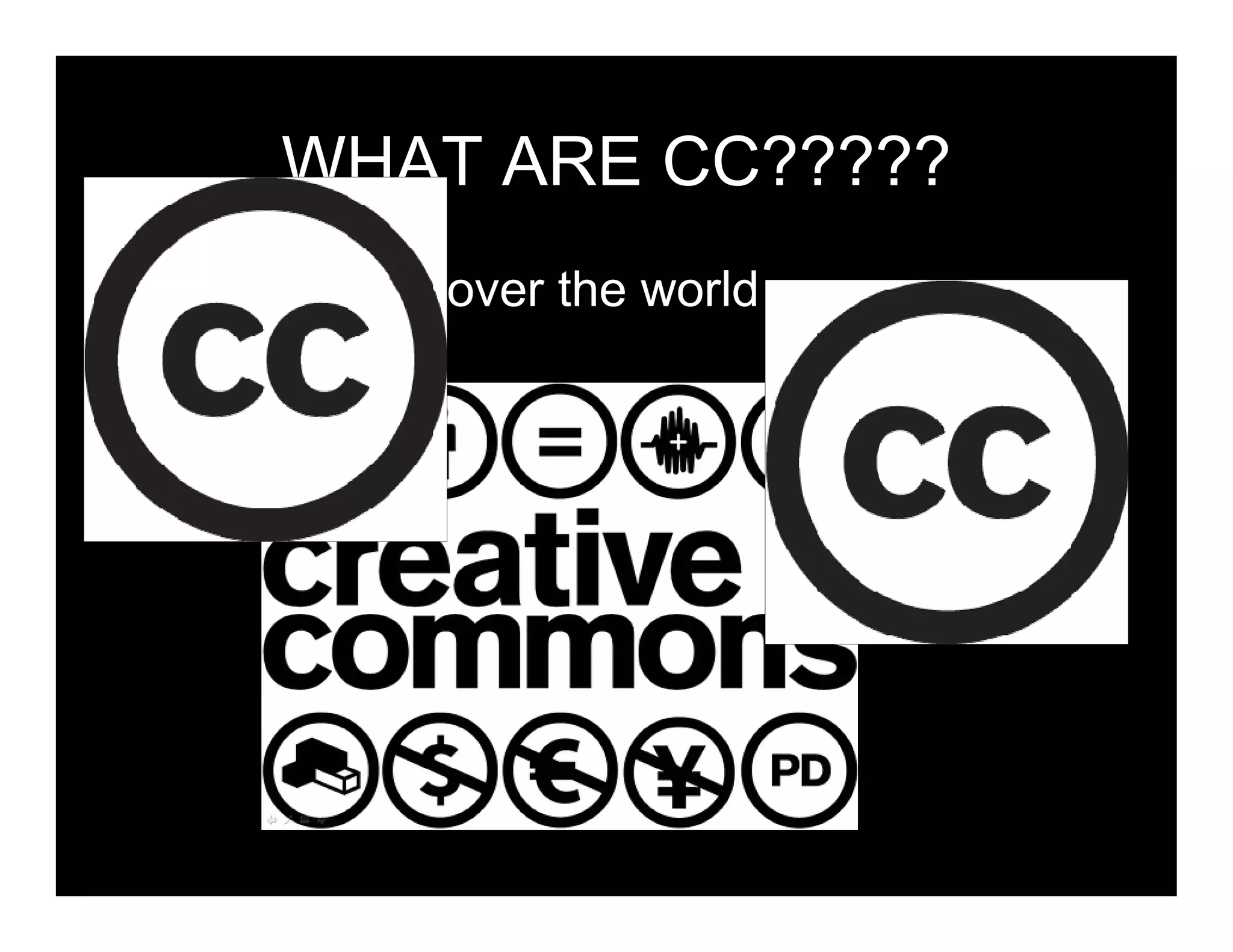 WHAT ARE CC?????
Signs used all over the world
 