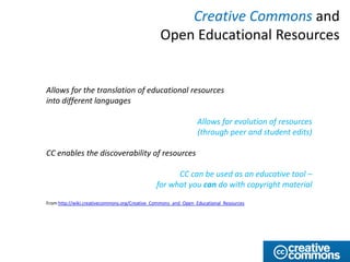 Creative Commons And Open Educational Resources Ppt Creative Commons And Open Educational Resources Ppt