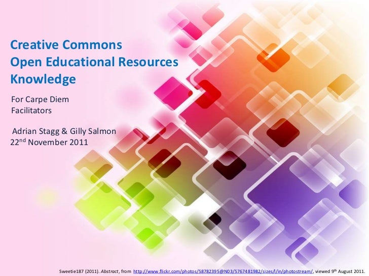 Creative Commons And Open Educational Resources Creative Commons And Open Educational Resources