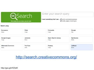Search CC
http://search.creativecommons.org/
http://goo.gl/nFZ3oR
 