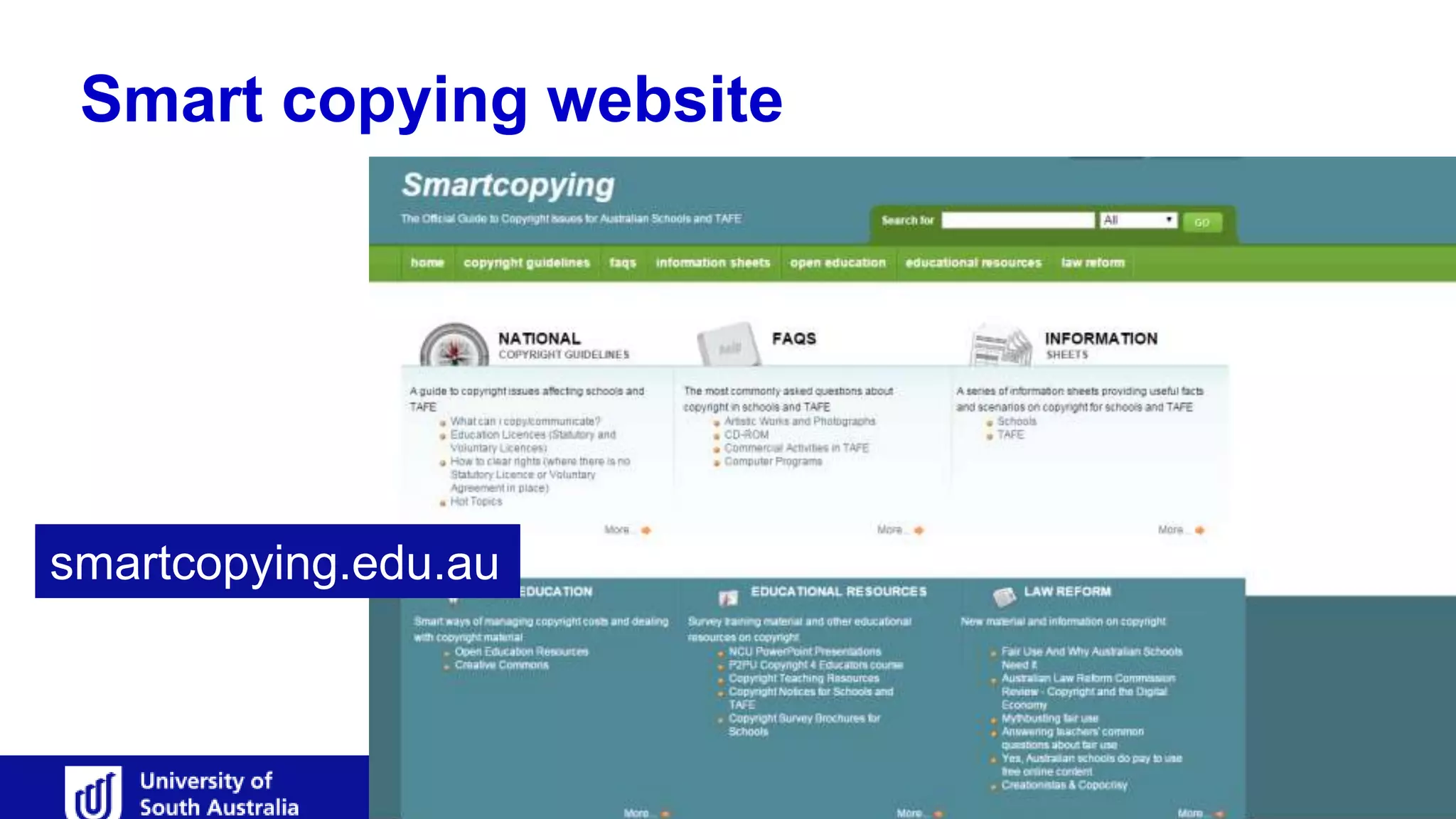 Smart copying website
smartcopying.edu.au
 