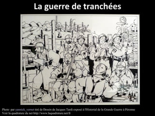 La guerre de tranchées




Photo  par yannick_vernet tiré de Dessin de Jacques Tardi exposé à l'Historial de la Grande Guerre à Péronne
Voir la quadrature du net http://www.laquadrature.net/fr
 