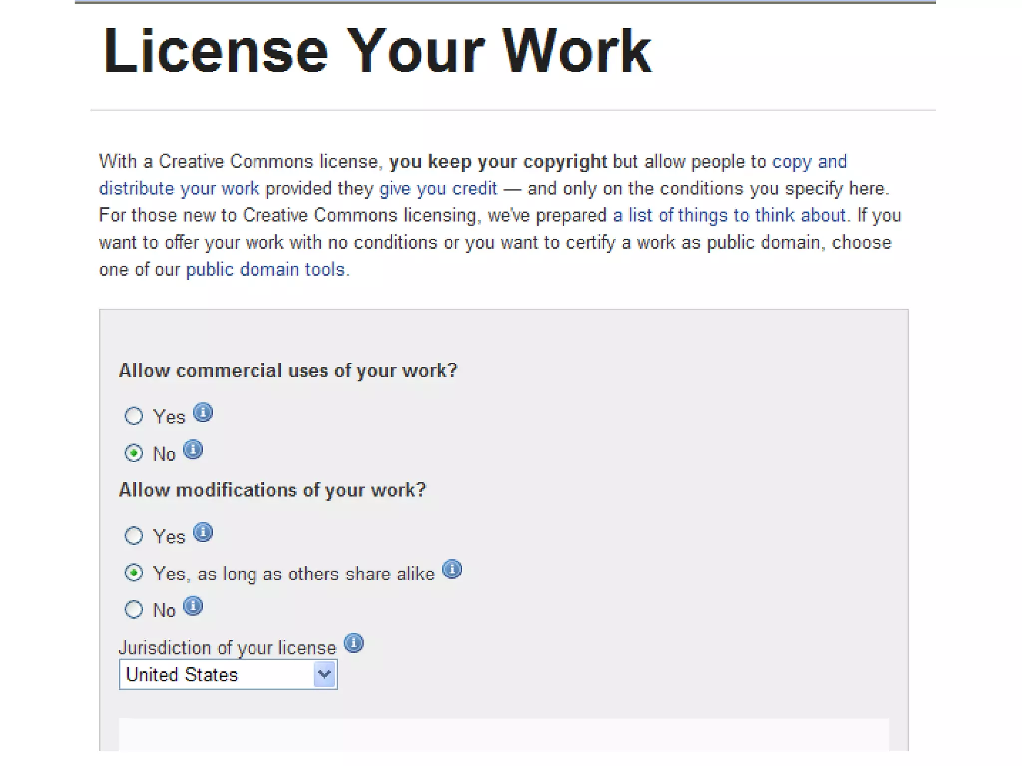 License your work