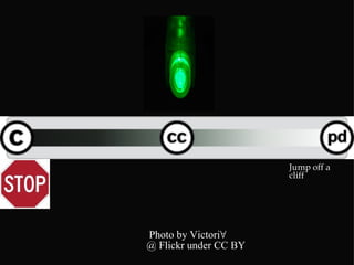 Jump off a cliff Photo by Victori∀  @ Flickr under CC BY 