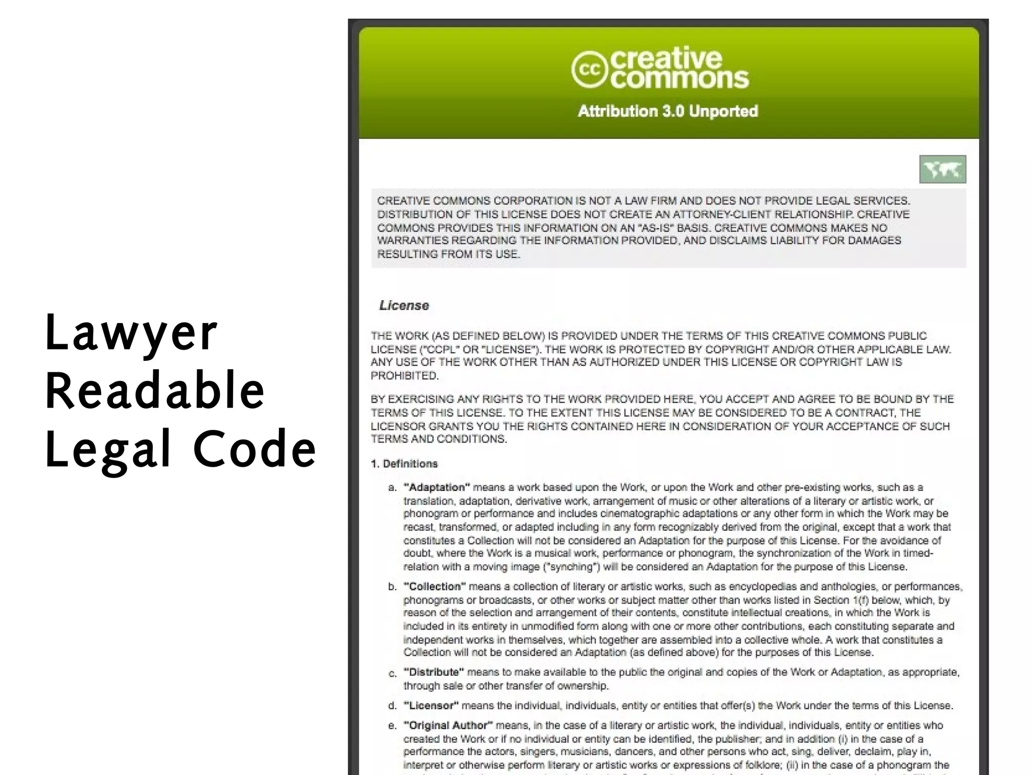 Lawyer
Readable
Legal Code
 