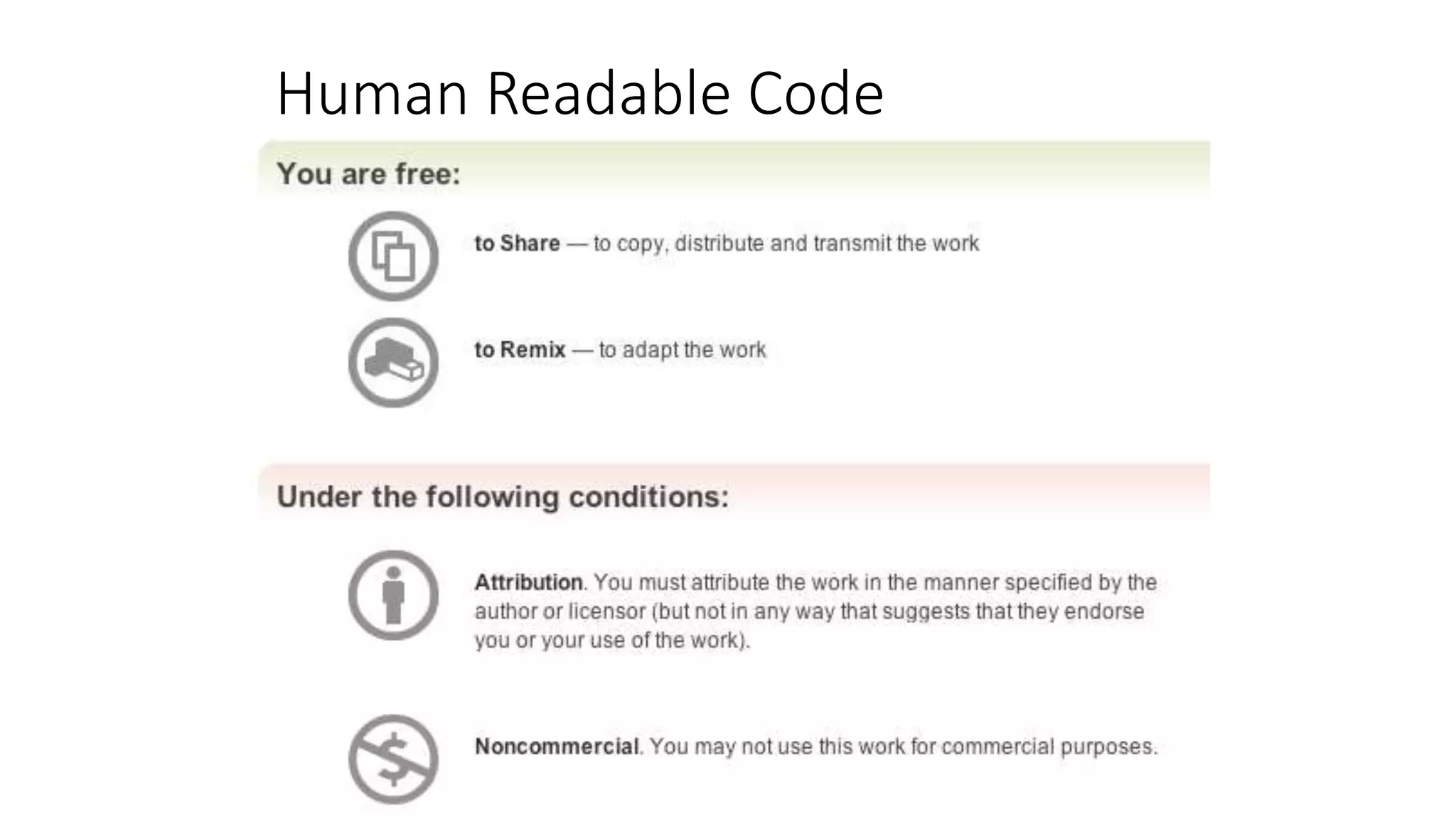 Human Readable Code
 