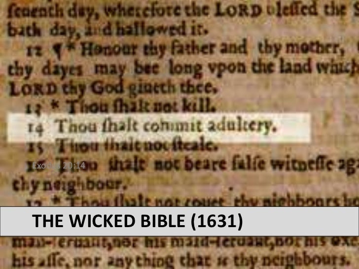 Exodus 20:14 THE WICKED BIBLE