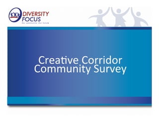 Crea%ve	
  Corridor	
  
Community	
  Survey	
  
1	
  
 
