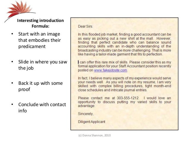 interesting cover letters