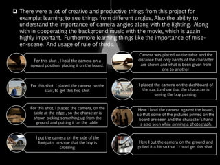 OVER THE SHOLDER TWO SHOT
MEDIUM CLOSEUP WIDE SHOT
CLOSE UP POINT OF VIEW
 