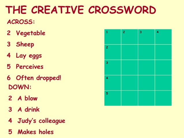 Creative crossword PPT