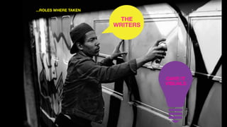 THE
WRITERS
GAVE IT
VISUALS
...ROLES WHERE TAKEN
 