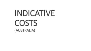 INDICATIVE
COSTS
(AUSTRALIA)
 