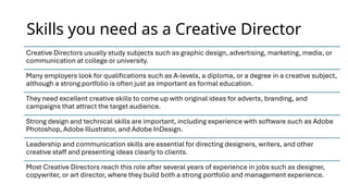 Comprehensive Guide to Becoming a Successful Creative Director | PPTX