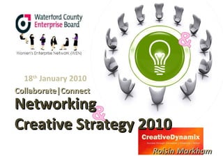 Networking   Creative Strategy 2010 Collaborate|Connect Roisin Markham 18 th  January 2010 