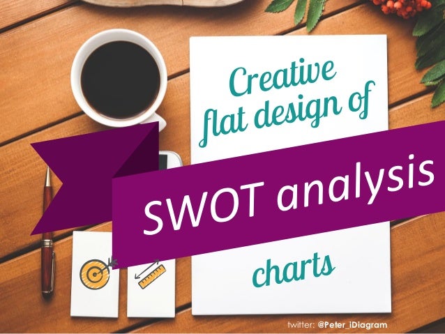 Creative flat SWOT chart diagrams idiagram 