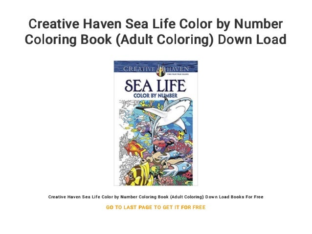 Creative Haven Sea Life Color By Number Coloring Book Adult Coloring