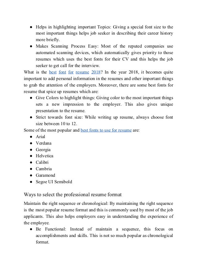 creative ideas of using the most popular resume format
